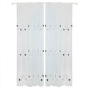 Star Embroidered Living Room Half Blackout Curtain Bedroom Window Blinds