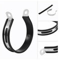 Carbon Fiber Exhaust Pipe Muffler Escape Holder Clamp Fixed Ring SupporX Kw