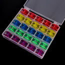 25Pcs/Set Empty Bobbins Sewing Machine Spools Colorful Plastic Case Storage BoME