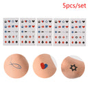 5x Fishing Crown Waterproof Temporary Tattoo Temporales Glitter Sleeve Tatto Gn