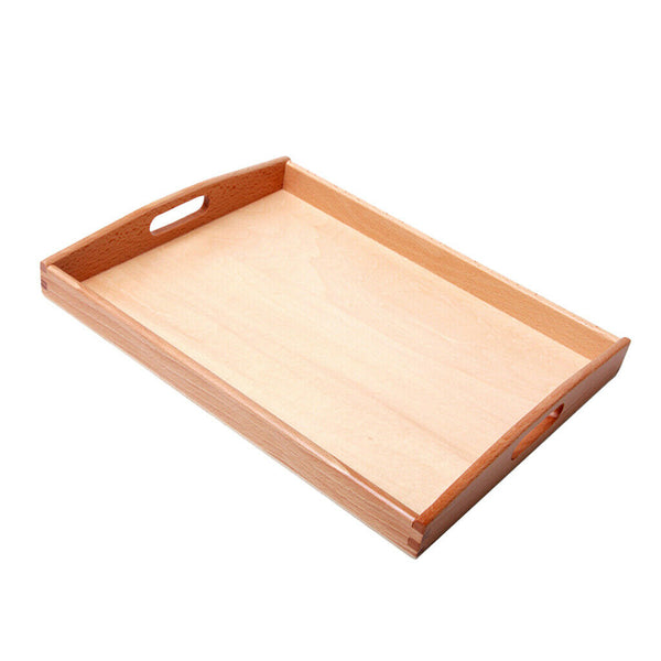 Montessori Wooden Box Toys Holder Tray Kids Toddlers Early Educational Toys