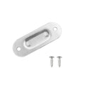 Stainless Steel Oblong Shaped Pad Eye Plate Boat Deck Hinge Hardware 89mm