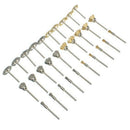 1X(Mini Wire Brush Wheel Cup Steel Wire Brush Set 1/8 Inch (3Mm) Shank For
