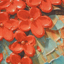 Fashion Cotton and linen Square Pillow cases Green orange + red flowers