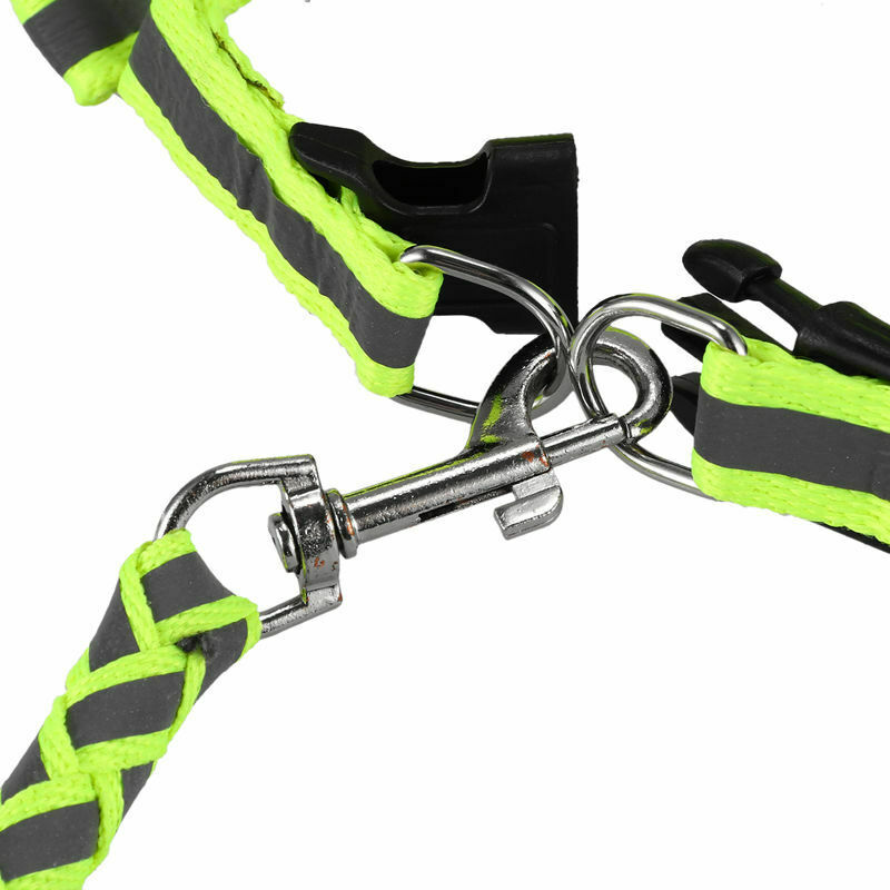 Night safety Strong Reflective Dog Leash Collar Pet Leads Belt Adjustable TrC2U7