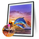5D DIY Full Drill Fantasy Dolphin Horse Embroidery Diamond Painting (B954) A