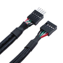 50cm USB 2.0 9 Pin Male to 9 Pin Female Adapter Extension Cable Cord Wire A