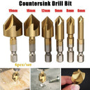 6x Durable 90 Degree HSS Chamfer Cutter Bit Chamfering Countersink Drill Bits uu