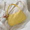 Nylon Casual Women Handbag Tote Female Solid Underarm Shoulder Bag (Yellow)