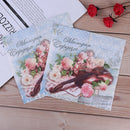 Print Flowers and Music Table Paper Napkins for Party Birthday Wedding Festiv ME