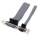 1Pc serial DB9 COM with parallel DB25 LPT to 10/26pin IDC ribbon cable bracketMO