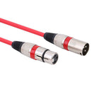 5.9ft DMX Stage DJ Cable  XLR 3Pin Male to Female Connector Wire (Red)