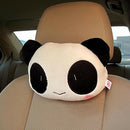 2 pcs Car Accessory Panda Car Automobile Pillow Plush Pillow Head-Rest G6O9