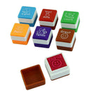 6pc/set Teacher/School stamp personalised self inking assorted rubber Speci Z4G1