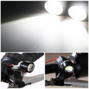 2Pcs White LED Driving Light Motorcycle Handlebar Headlight Spotlight Fog Lamp