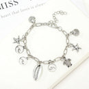 Bohemian Beach Wave Shell Pendant Ladies Anklet Metal Starfish Turtle Ankle