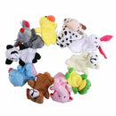 10pc Cartoon Biological Animal Finger Puppet Plush Favor .Child Toys Baby Q3U5