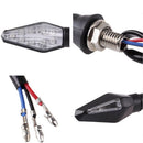 12LED Amber+Blue Motorcycle Turn Signal Indicator Light Blinker Universal US lj