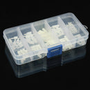 200pcs M2.5 Nylon White Male Female Standoff Spacers Bolts Nuts Assortment Sets