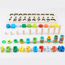 Wooden Numbers Counting Stacking Learning Mathematical Toys for Kids