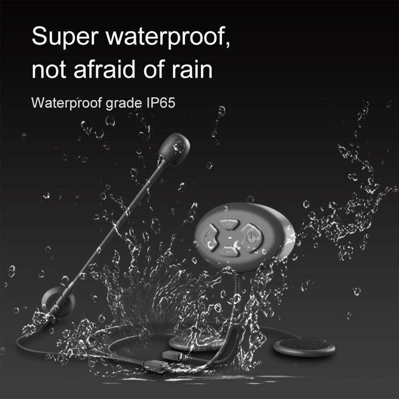 DK11 Waterproof Bluetooth 5.0 Motorcycle Helmet Headset Headphone with Mic Effic