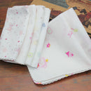 25x25cm 4pcs Baby Face Hand Towels Feeding Wipe Wash Cloth Towel Cartoon Pattern