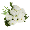 Artificial 13-Head Jasmine Silk Flowers Leaf Wedding Photography Craft White