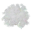 200pcs 3cm Christmas Tree White Plastic Snowflakes Party Home Desk Decor AU