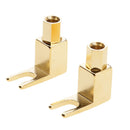 2 Pieces hi-end Banana to Spade Adapter Plug Jack / Speaker Cable