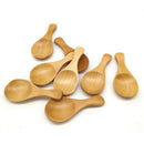 8Pcs Small Wooden Salt Spoon Solid Wood Condiments Spoon Handmade Honey Tea N1B6