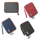 Nylon Dual Layer Travel Phone Charger Accessories Organizer Bag S-Grey