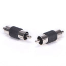 6 Pcs Straight AV RCA Male to Male Connectors Couplers Adapters BDSE