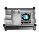 Geekteches Raspberry Pi Acrylic Case with Cooling Fan for Raspberry Pi 4 Mo