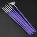 7x Acrylic UV Gel Nail Brush Set Gel Brush Brush Nail Art Design Pen Brush  F2B7