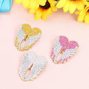 3pcs DIY Full Drill Diamond Brooch Wings Rhinestone Women Jacket Lapel Pins A