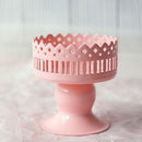 Sweetgo Pink Mini Cupcake Stand Metal Single One Candle Holder Table Decora