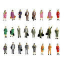 50x 1/87 Color People  Models Standing For Railway Layout Accessories