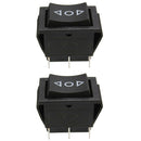 2X 6-Pin Sunroof Locks Rocker Momentary Switch DPDT On/Off/On for Car Truck