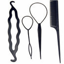 4x New Plastic Magic Topsy Tail Hair Braid Ponytail Styling Maker Clip Tools SP
