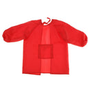 Children Craft Art Apron Overall Kids Drawing Painting Smock with Pocket Red