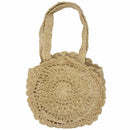 New Fashion Women Summer Round Rattan grass Bags Beach Shoulder Bags Handba