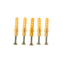 50X 6*30mm YellowPlastic Expansion PlugPipe Anchor Wall Screw Expansion Tube  Gw