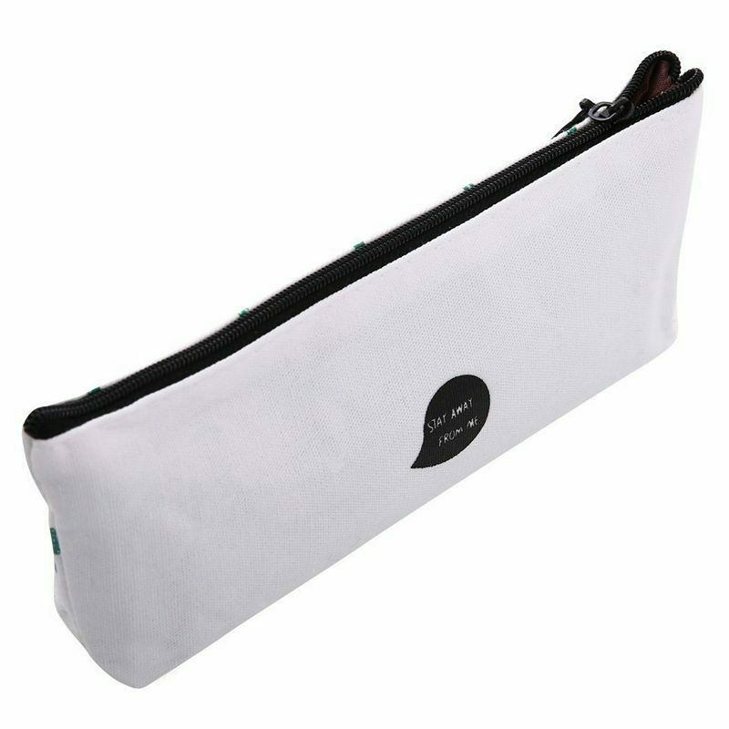 Cactus Pastoral Bandage Canvas Pencil Case Box Makeup Bag Set of 3 H9K1