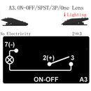 Red 12V 20A Car LED Light ON-OFF Illuminated Rocker Switch Waterproof Boat