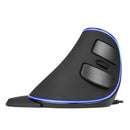 Delux M618 PLUS Vertical Mouse Blue Light Ergonomic Gamer Wired Mouse Gamin