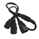 1m IEC 320 C14 to 2 C13 AC Power Extension Cord for PC Computer PDU UPS