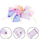 10 x18*13cm Xmas Chiffon Yarn Drawstring Bag Jewelry Gift Bags Pouch Wedding MO