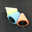 Wheel Hub Polish Buffing Shank Polishing Sponge Cone Metal Foam Pad Car Home 6mm