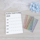 2020 Yearly Calendar Year Planner Memo Organiser Annual Schedule With Stic BX