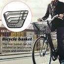 Large Capacity Bicycle Basket Metal Solid Hanging Front Rear Carrying With Cover